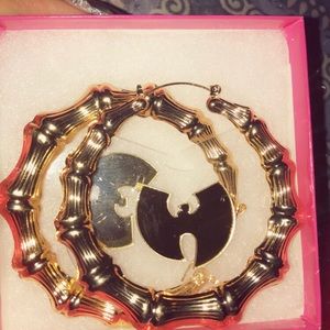 Gold Wutang Bamboo Earrings!!